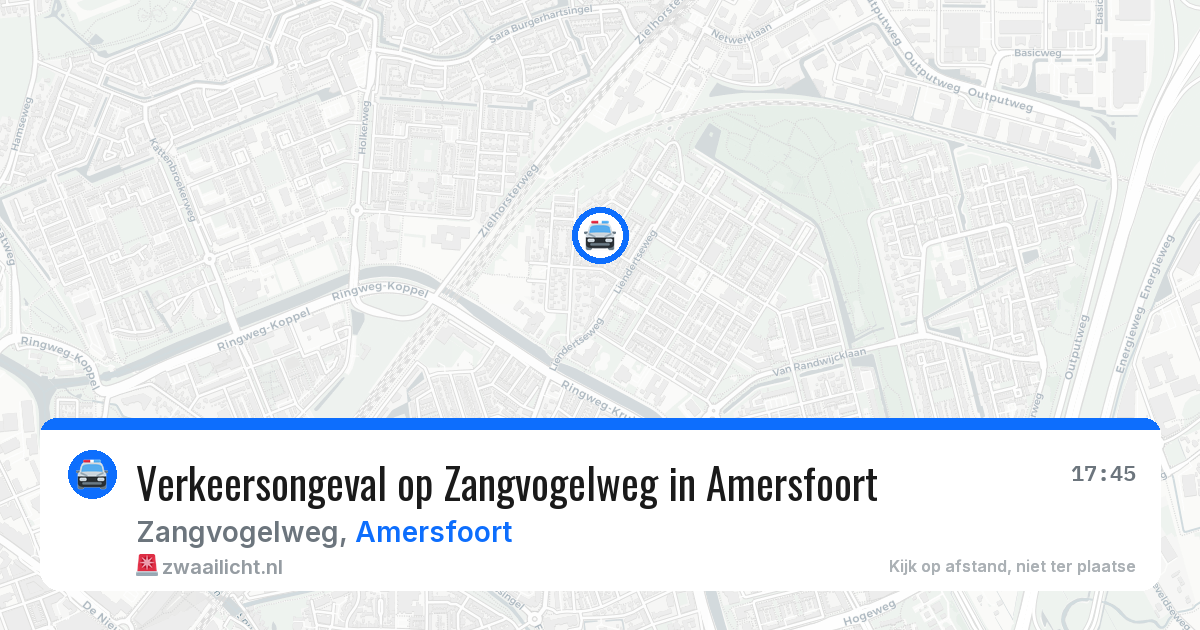 Verkeersongeval op Zangvogelweg in Amersfoort — 9 apr 2026