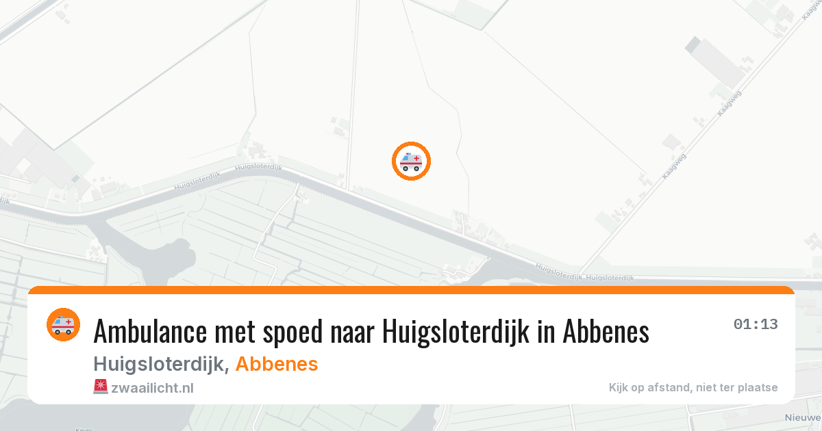 Ambulance met spoed naar Huigsloterdijk in Abbenes — 10 aug 2026