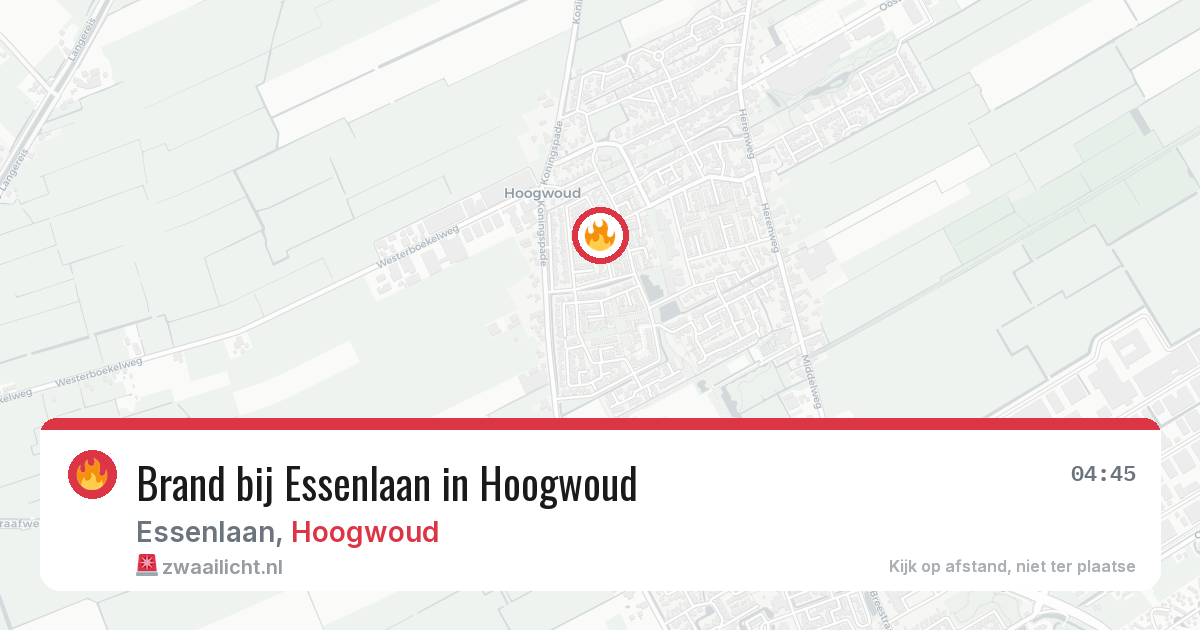 Brand bij Essenlaan in Hoogwoud — 14 jul 2026