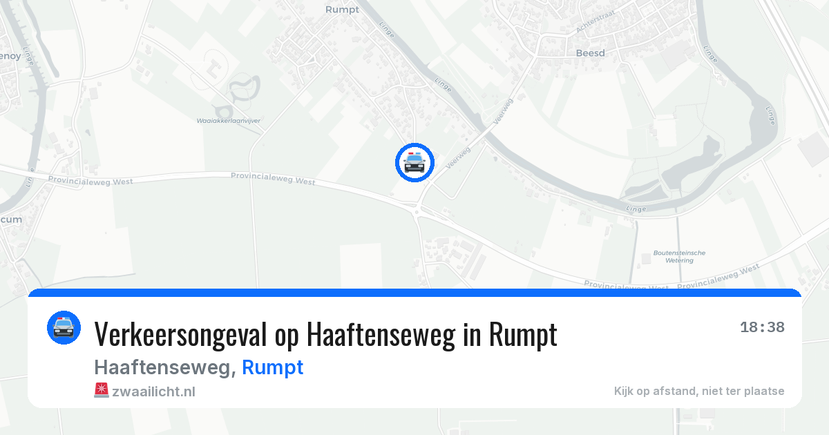 Verkeersongeval op Haaftenseweg in Rumpt — 8 apr 2026
