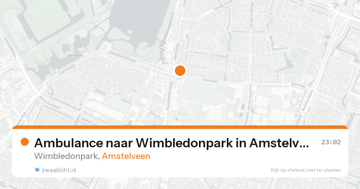 Ambulance naar Wimbledonpark in Amstelveen — 30 jan 2026