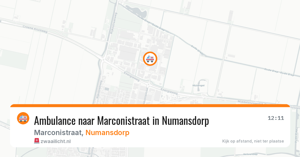 Ambulance naar Marconistraat in Numansdorp — 11 aug 2026