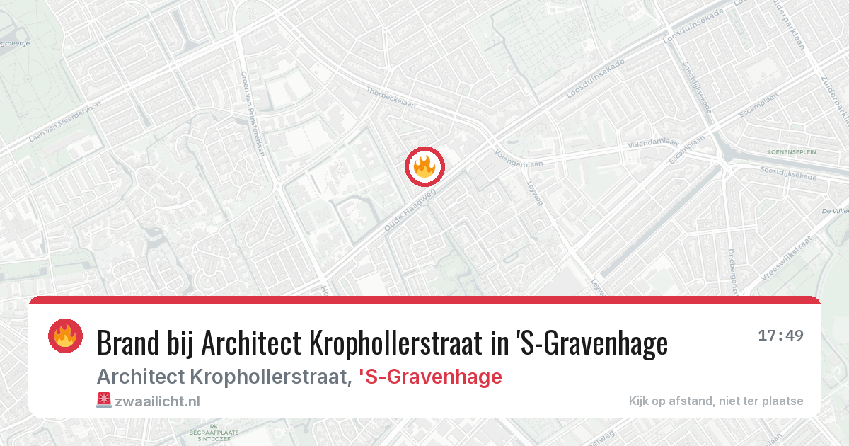 Brand bij Architect Krophollerstraat in 'S-Gravenhage — 18 jun 2026