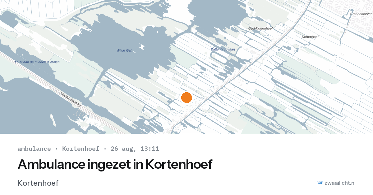Ambulance ingezet in Kortenhoef — 26 aug 2026