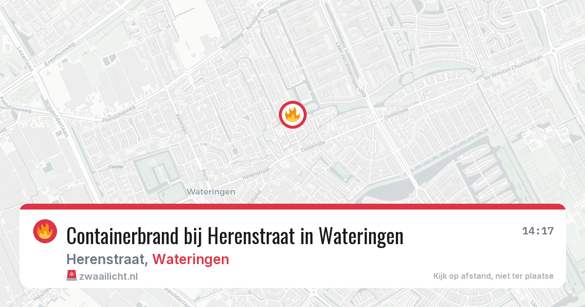 Containerbrand bij Herenstraat in Wateringen — 26 apr 2026