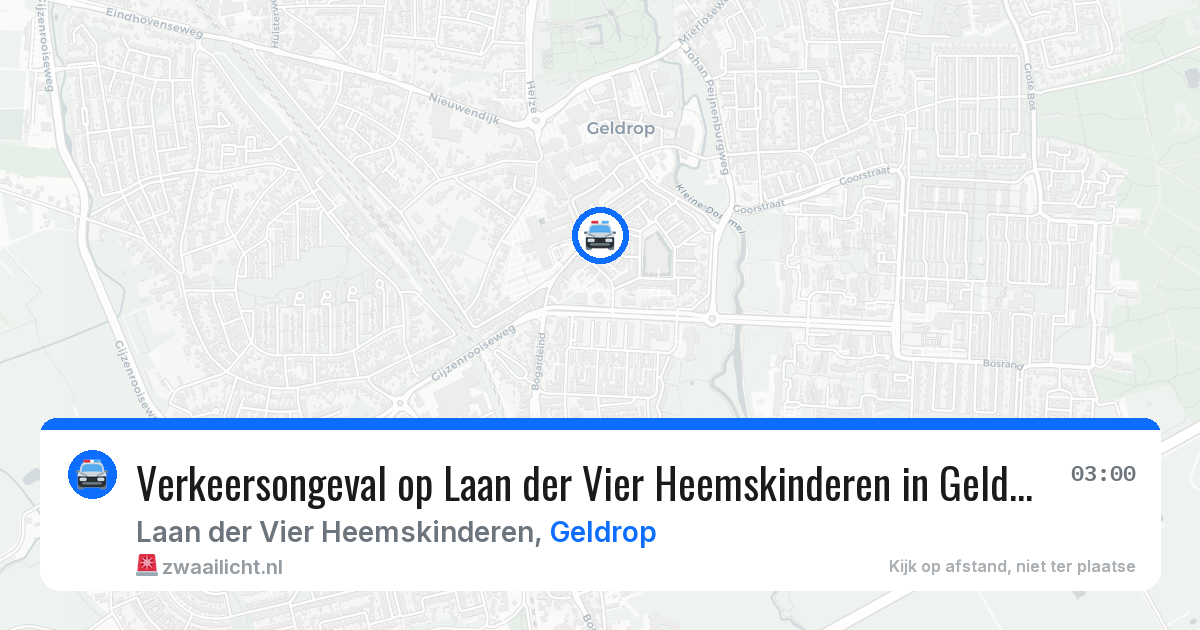 Verkeersongeval op Laan der Vier Heemskinderen in Geldrop — 22 mrt 2026