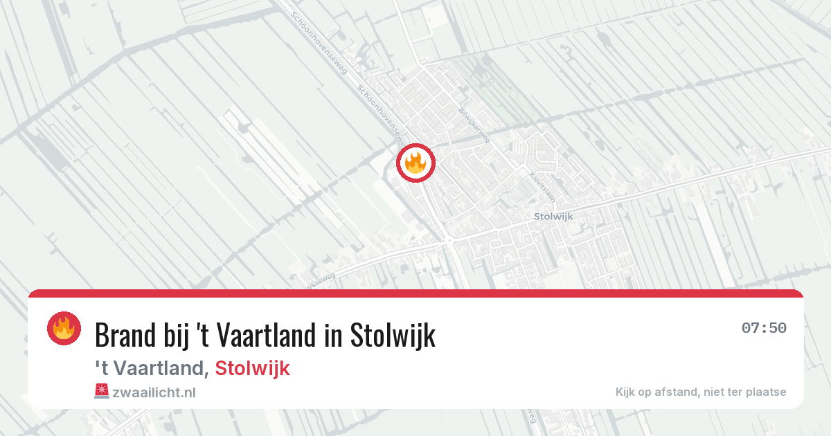 Brand bij 't Vaartland in Stolwijk — 4 mei 2026