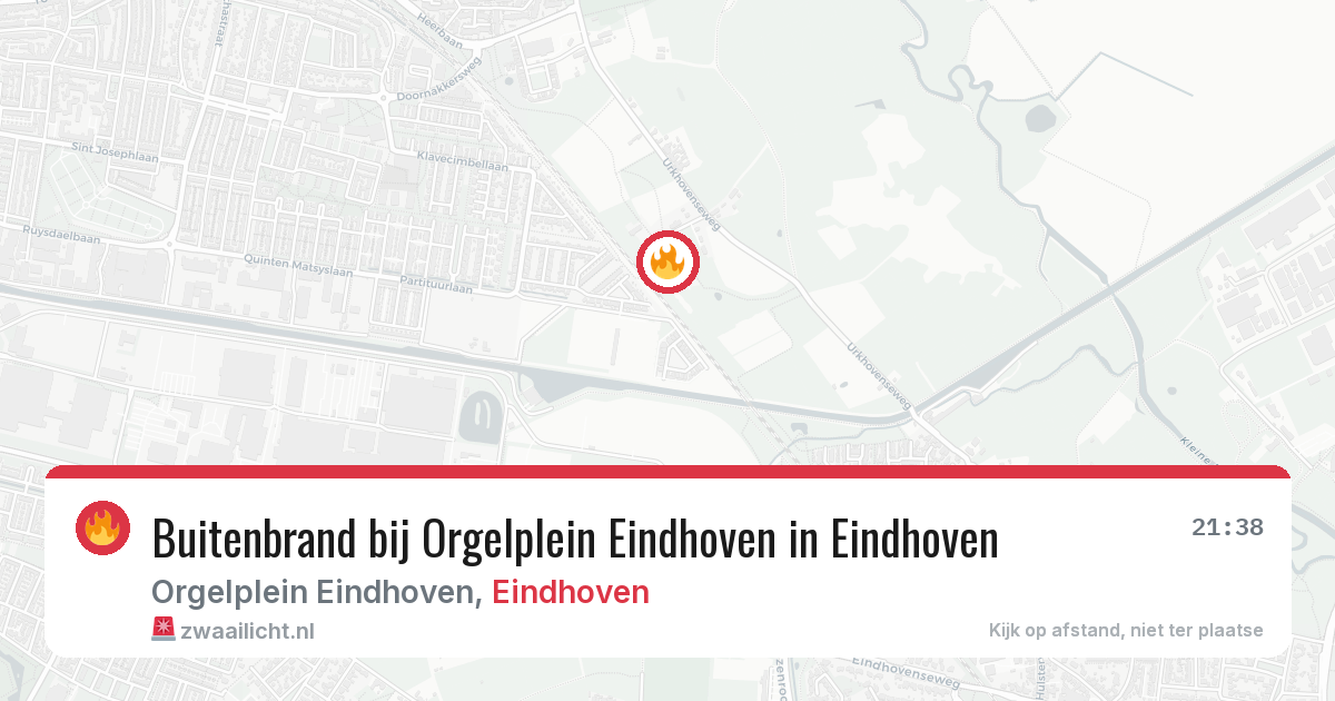 Buitenbrand bij Orgelplein Eindhoven in Eindhoven — 1 mei 2026