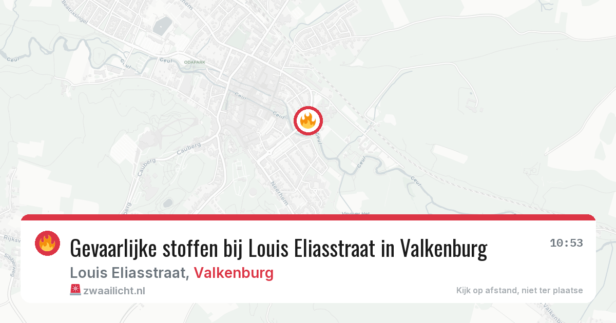 Gevaarlijke stoffen bij Louis Eliasstraat in Valkenburg — 30 jan 2026