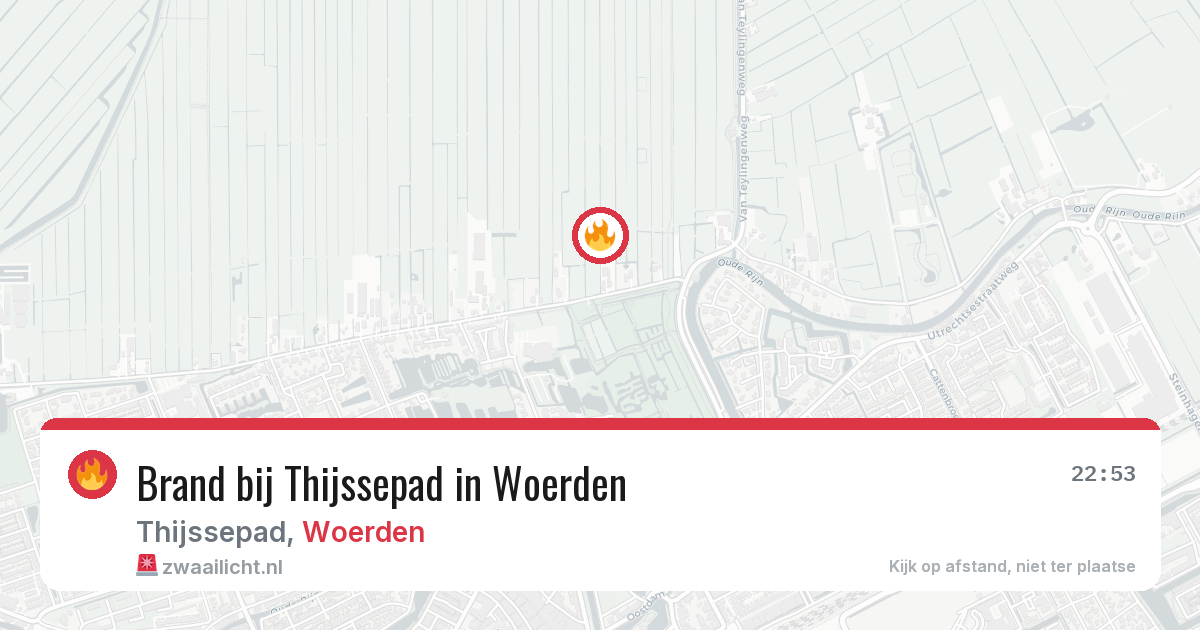 Brand bij Thijssepad in Woerden — 25 jun 2026