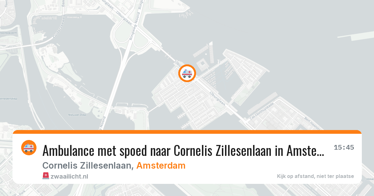 Ambulance met spoed naar Cornelis Zillesenlaan in Amsterdam — 3 aug 2026