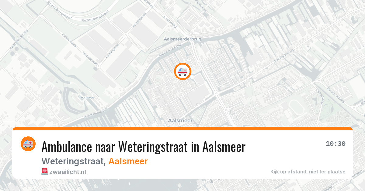 Ambulance naar Weteringstraat in Aalsmeer — 9 aug 2026