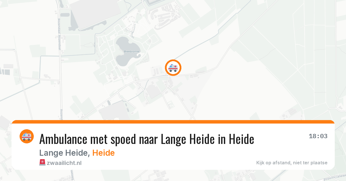 Ambulance met spoed naar Lange Heide in Heide — 14 aug 2026