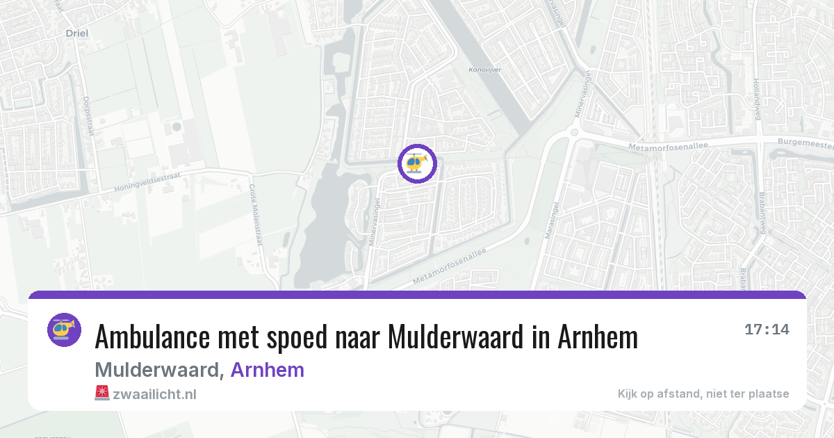 Ambulance met spoed naar Mulderwaard in Arnhem — 25 mrt 2026