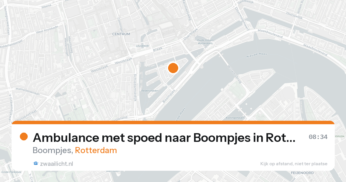 Ambulance met spoed naar Boompjes in Rotterdam — 31 jan 2026