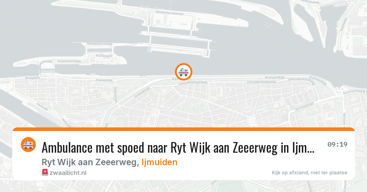 Ambulance met spoed naar Ryt Wijk aan Zeeerweg in Ijmuiden — 17 jun 2026