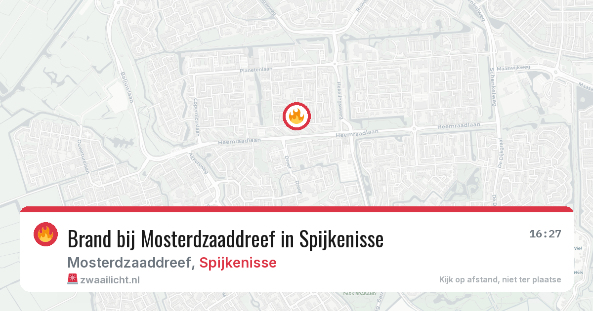Brand bij Mosterdzaaddreef in Spijkenisse — 2 aug 2026
