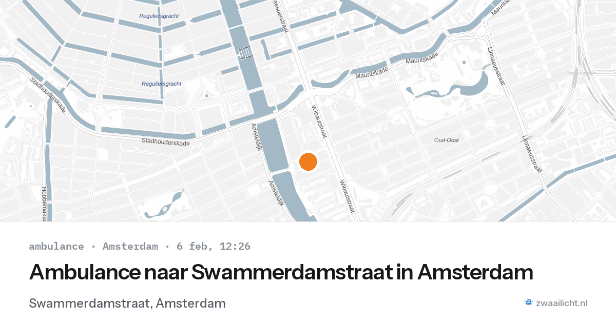 Ambulance naar Swammerdamstraat in Amsterdam — 6 feb 2026