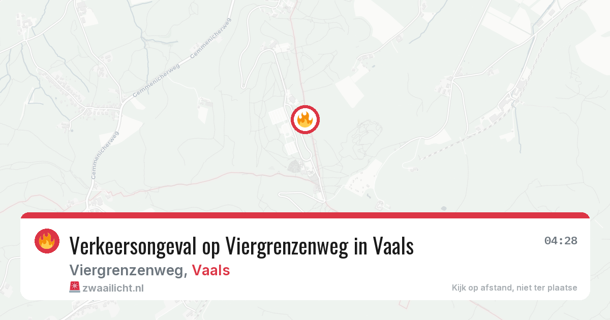 Verkeersongeval op Viergrenzenweg in Vaals — 1 apr 2026