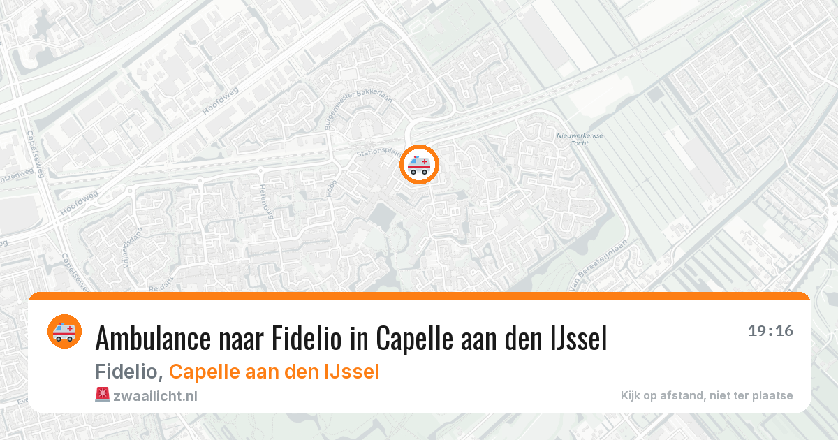 Ambulance naar Fidelio in Capelle aan den IJssel — 25 mei 2026