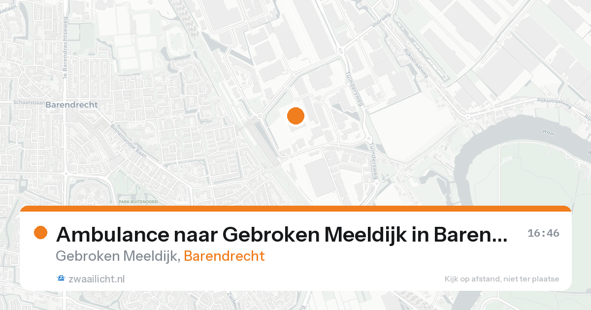 Ambulance naar Gebroken Meeldijk in Barendrecht — 20 aug 2026