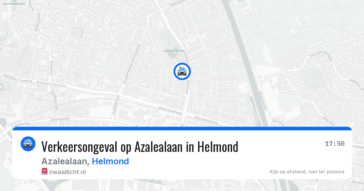 Verkeersongeval op Azalealaan in Helmond — 29 mei 2026