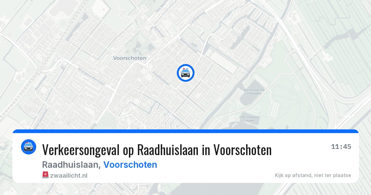 Verkeersongeval op Raadhuislaan in Voorschoten — 21 mrt 2026