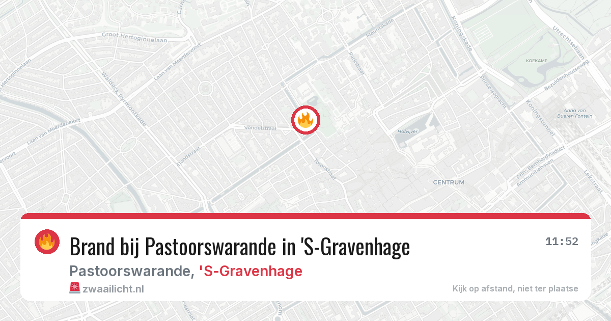 Brand bij Pastoorswarande in 'S-Gravenhage — 22 jun 2026