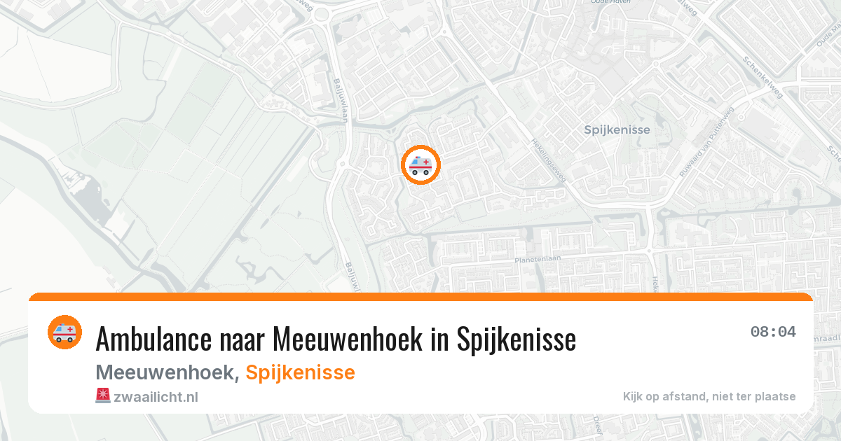 Ambulance naar Meeuwenhoek in Spijkenisse — 10 jul 2026