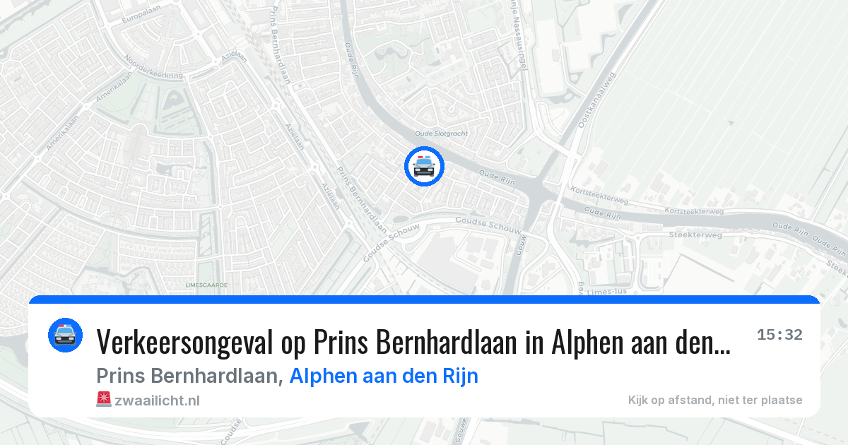 Verkeersongeval op Prins Bernhardlaan in Alphen aan den Rijn — 11 mei 2026