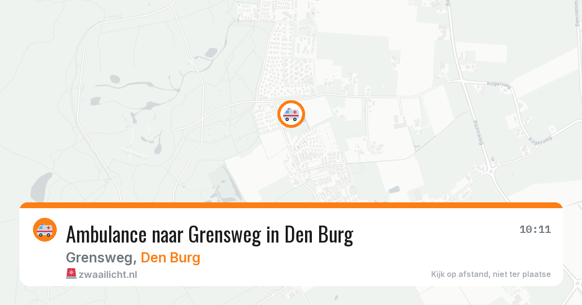 Ambulance naar Grensweg in Den Burg — 24 mrt 2026