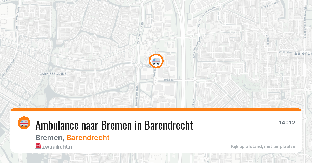 Ambulance naar Bremen in Barendrecht — 3 jul 2026
