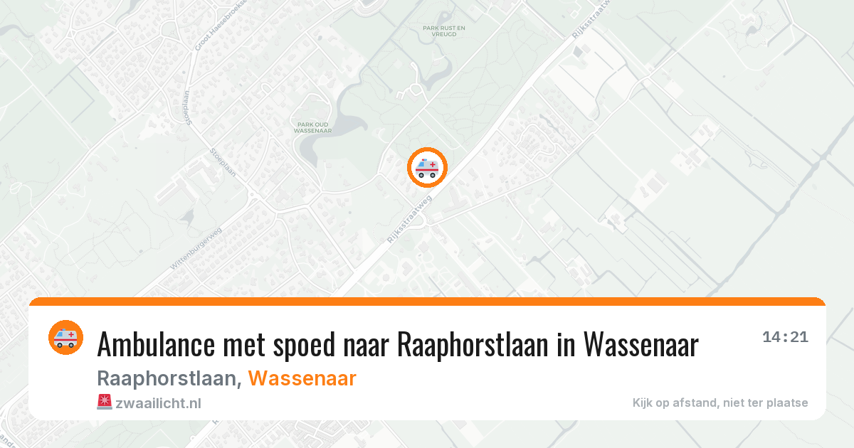 Ambulance met spoed naar Raaphorstlaan in Wassenaar — 19 mei 2026