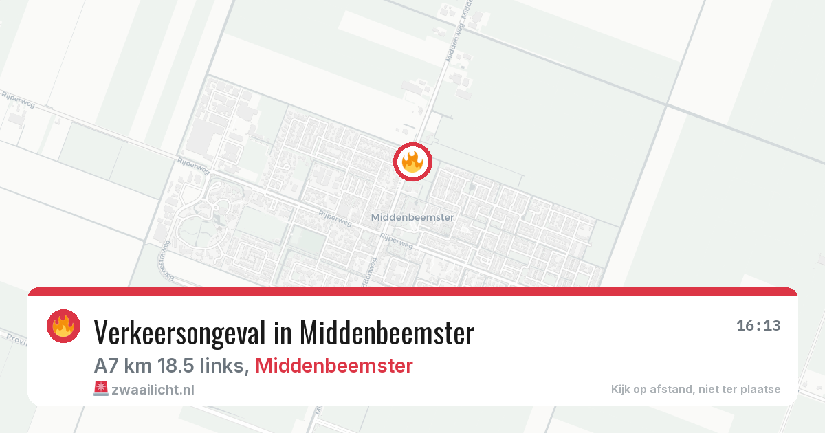 Verkeersongeval in Middenbeemster — 26 jun 2026