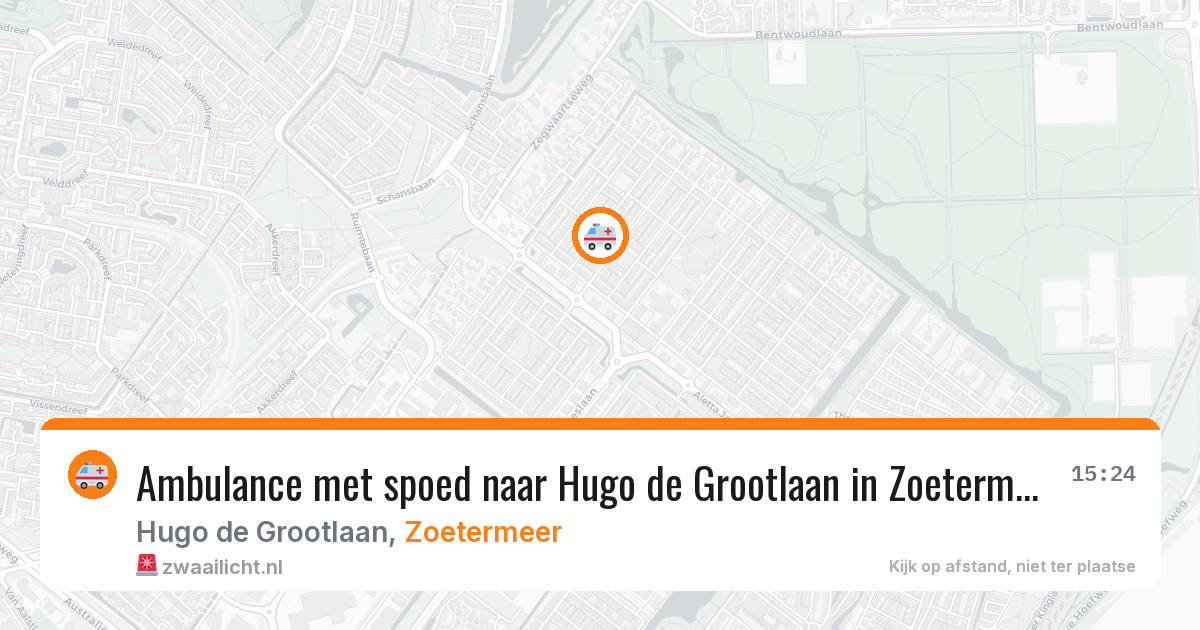 Ambulance met spoed naar Hugo de Grootlaan in Zoetermeer — 22 mei 2026