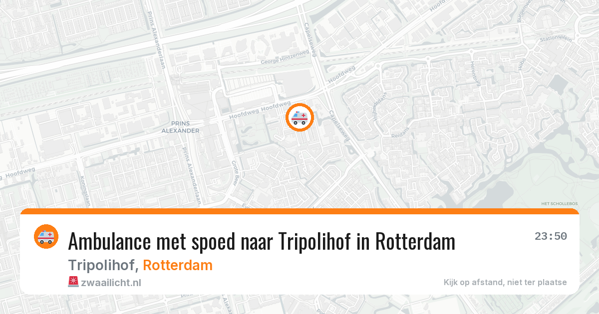 Ambulance met spoed naar Tripolihof in Rotterdam — 15 mrt 2026