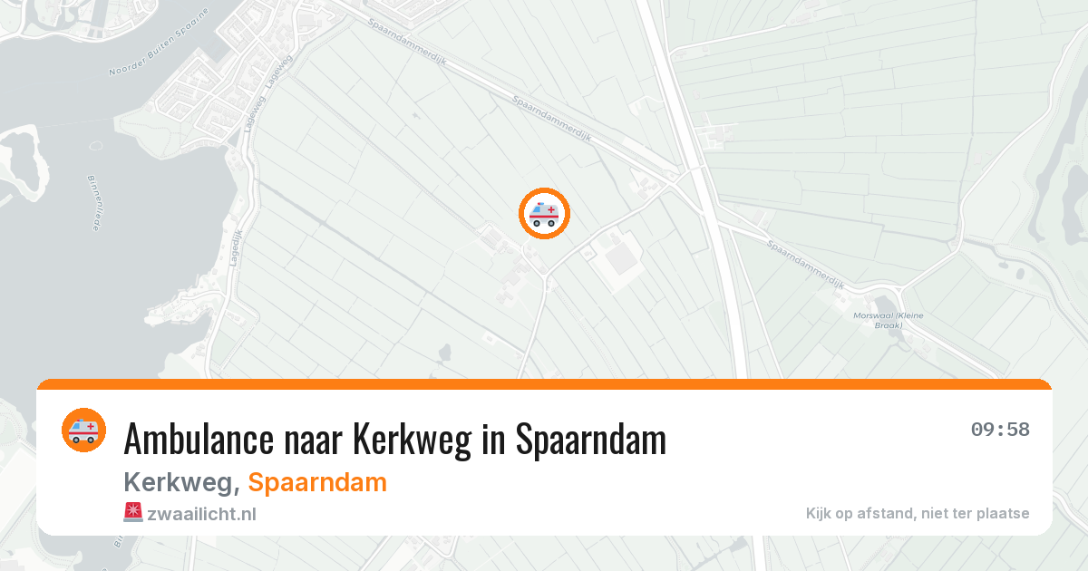 Ambulance naar Kerkweg in Spaarndam — 4 jul 2026