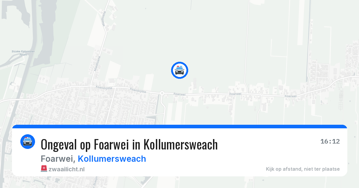 Ongeval op Foarwei in Kollumersweach — 23 mrt 2026