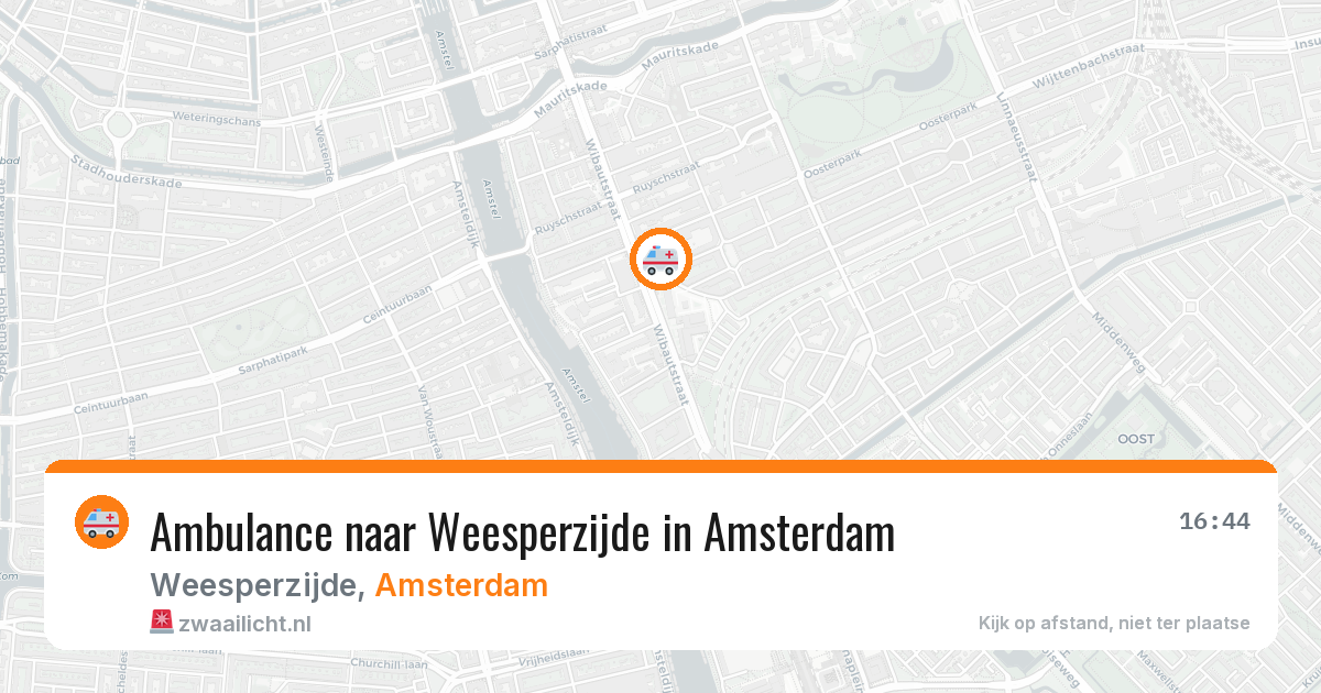 Ambulance naar Weesperzijde in Amsterdam — 4 jun 2026