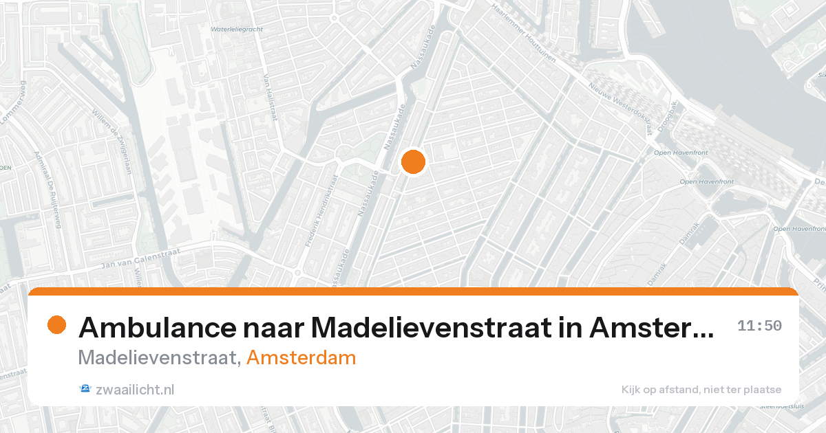 Ambulance naar Madelievenstraat in Amsterdam — 7 feb 2026