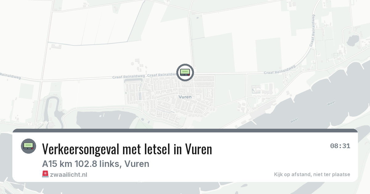 Verkeersongeval met letsel in Vuren — 30 apr 2026