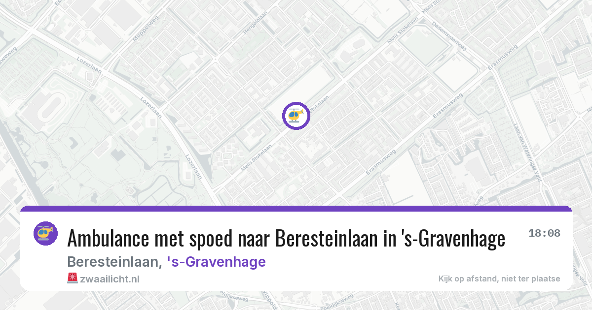 Ambulance met spoed naar Beresteinlaan in 's-Gravenhage — 17 jan 2026