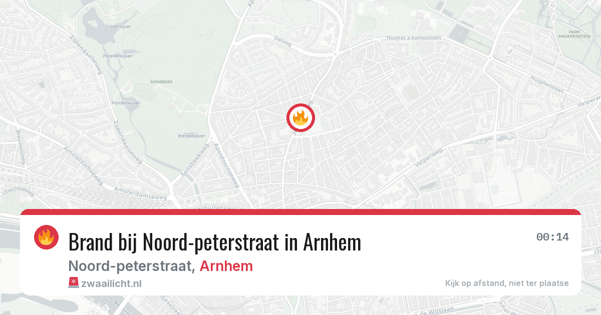 Brand bij Noord-peterstraat in Arnhem — 14 jun 2026
