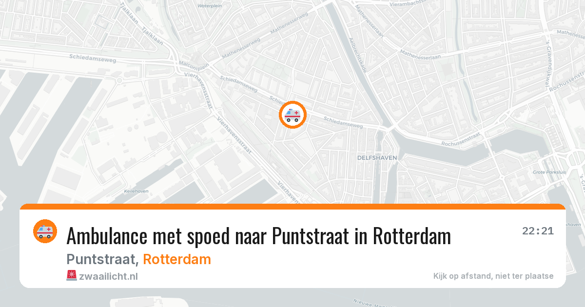 Ambulance met spoed naar Puntstraat in Rotterdam — 15 apr 2026