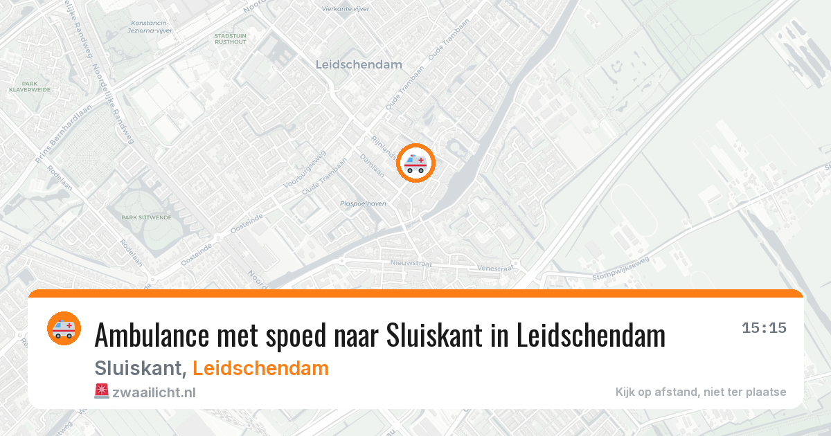 Ambulance met spoed naar Sluiskant in Leidschendam — 2 aug 2026