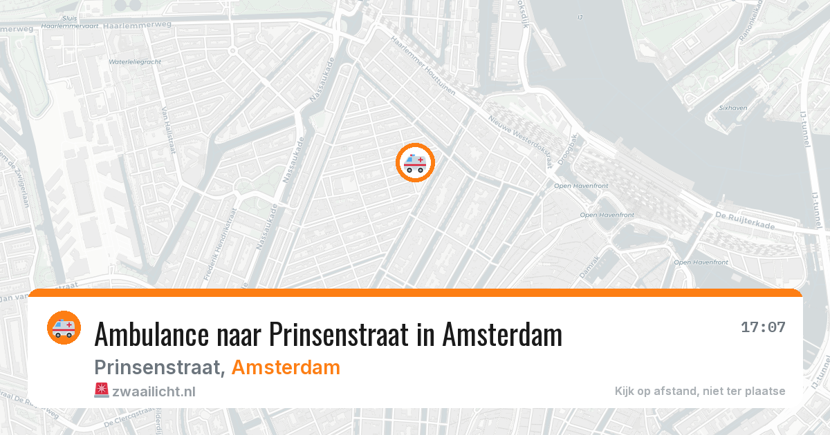 Ambulance naar Prinsenstraat in Amsterdam — 1 aug 2026