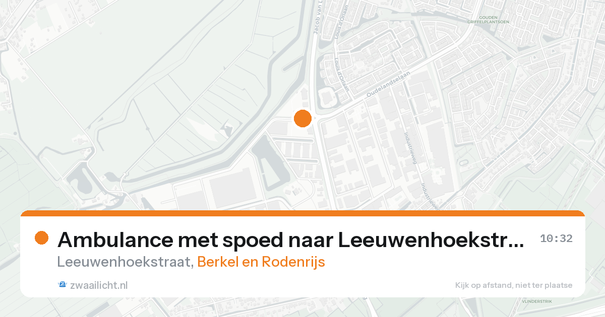 Ambulance met spoed naar Leeuwenhoekstraat in Berkel en Rodenrijs — 20 aug 2026