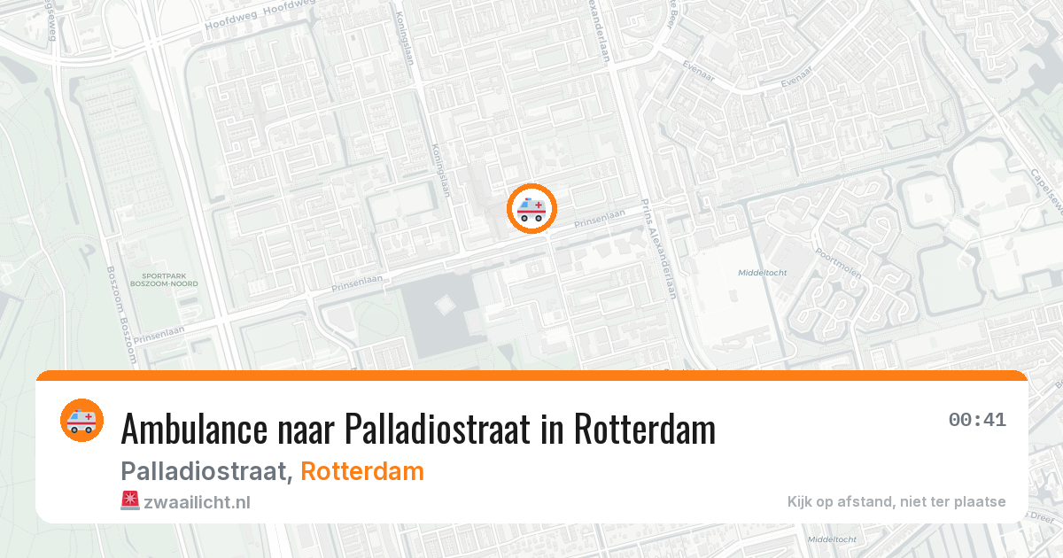 Ambulance naar Palladiostraat in Rotterdam — 8 mei 2026