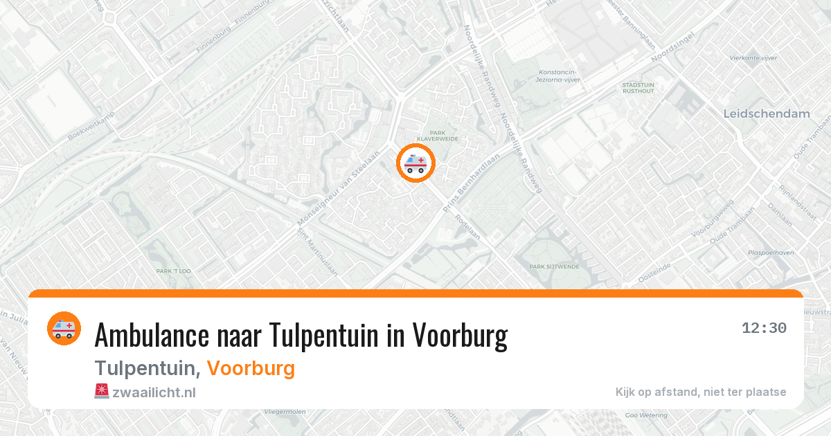 Ambulance naar Tulpentuin in Voorburg — 29 jul 2026