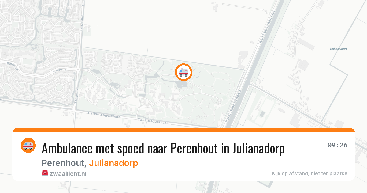 Ambulance met spoed naar Perenhout in Julianadorp — 5 aug 2026
